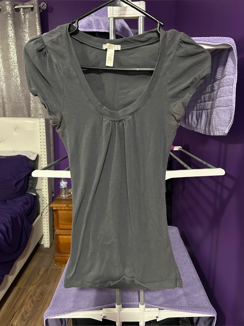 Lot of 8 Vintage Y2K Ruched Stretchy Scoop Neck Baby Tee Ambiance Size Small - Picture 10 of 16